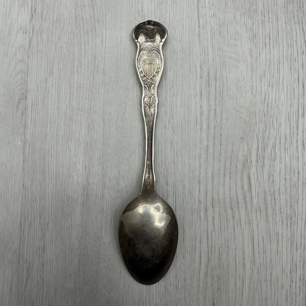 Antique Sterling Silver South Carolina State Souvenir Spoon 1893 Eagle Seal